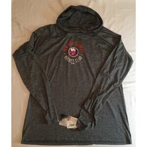 NHL Team New York Islanders Hoodie Women's XL Grey Dri Fit Thumb Holes